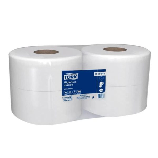 Papel Higiénico Jumbo Tork - 4 Rollos de 500 Metros c/u por Paquete