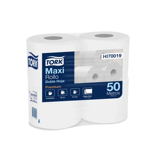 Papel Higiénico Tork 50M Doble Hoja Premium - 8 Paquetes x 4 Rollos